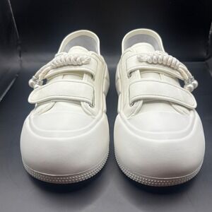 Lonza Callidora Platform Sneakers Womens 41 White Pearl Crystal Velcro